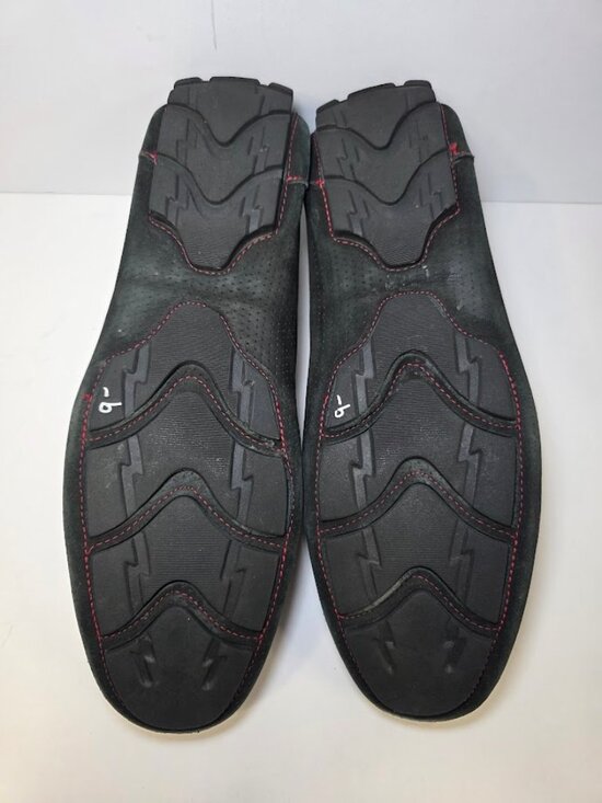 1901 Torino Perforated Black Suede Driving Shoe Men\'s 11 main image 4